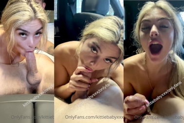 KittieBabyXXX Car Blowjob Cum Eating Video Leaked